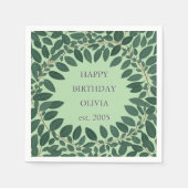 Op maat gemaakt textiel eucalyptus servetring – sa servet (Voorkant)