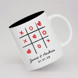 Op maat gemaakt Tic Tac Toe mok Valentijnscadeau v