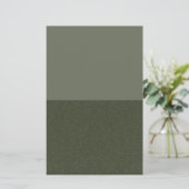 Op maat gemaakt tweekleurig mosgroen professioneel briefpapier (Staand voorkant)