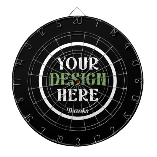 Op maat gemaakt, uniek, strak en minimalistisch He Dartbord (Voorkant)