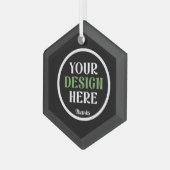 Op maat gemaakt, uniek, strak en minimalistisch He Glas Ornament (Voorkant links)