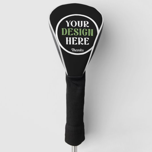 Op maat gemaakt, uniek, strak en minimalistisch He Golfheadcover (Voorkant)