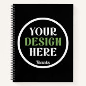 Op maat gemaakt, uniek, strak & minimalistisch her notitieboek (Voorkant)