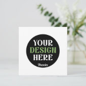 Op maat gemaakt, uniek, strak & minimalistisch her save the date (Staand voorkant)