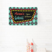 Op maat gemaakt vintage garagebord  spandoek (Insitu)