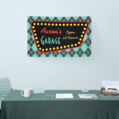 Op maat gemaakt vintage garagebord  spandoek (Beurs)
