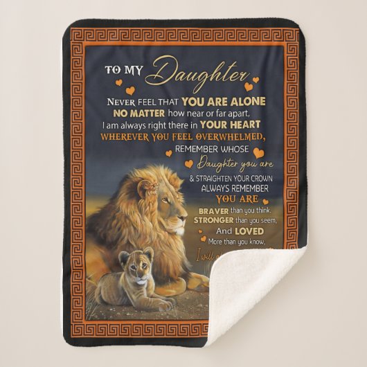 Op maat gemaakt voor mijn dochter van papa. sherpa deken (Voorkant)