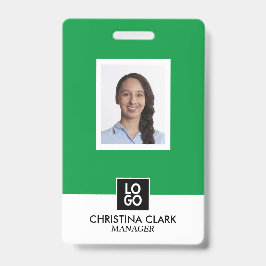 Op maat gemaakt werknemersfoto logo naam badge bed