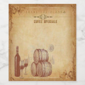 op maat gemaakt wijn etiket (Enkel label)