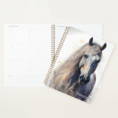 Op maat gemaakt wit waterverfpaard planner (Display)