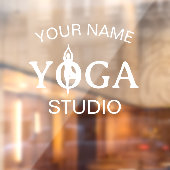 Op maat gemaakt Yoga Studio bedrijfslogo raamstick Raamsticker (Vel 2)