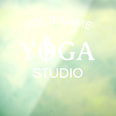 Op maat gemaakt Yoga Studio bedrijfslogo raamstick Raamsticker (Vel 3)