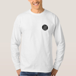 Op maat gemaakt zakelijk bedrijfslogo personeel sw t-shirt