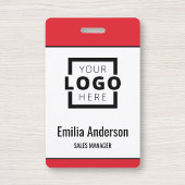 Op maat gemaakt zakelijk logo basis barcode person badge