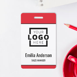 Op maat gemaakt zakelijk logo basis barcode person badge