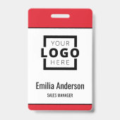 Op maat gemaakt zakelijk logo basis barcode person badge (Voorzijde)