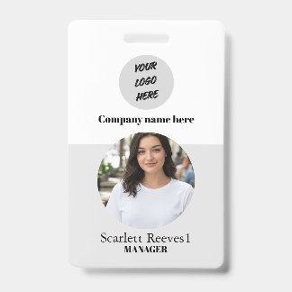 Op maat gemaakt zakelijk logo van werknemer & clip badge