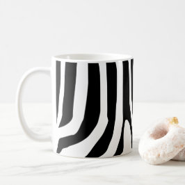 Op maat gemaakt zebraprint strepenpatroon koffiemok