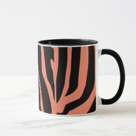 Op maat gemaakt zebraprint strepenpatroon mok