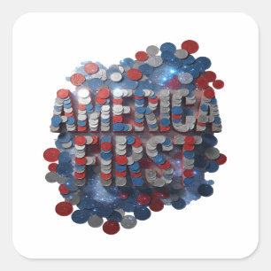 Op maat gemaakt zilver AMERICA FIRST sticker Kunst
