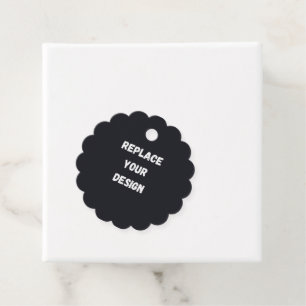Op maat gemaakt zwart eenvoudig ontwerp Voeg foto Bedankjes Labels