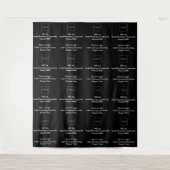 Op maat gemaakt zwart-wit banner met bedrijfslogo wandkleed (Voorkant)