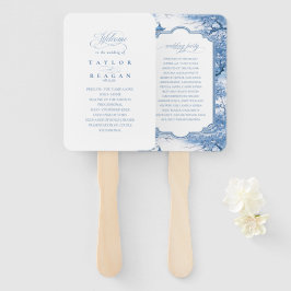 Op maat gemaakt zwart-wit huwelijksprogramma ID109 Handwaaier