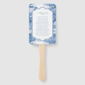 Op maat gemaakt zwart-wit huwelijksprogramma ID109 Handwaaier (Achterkant)