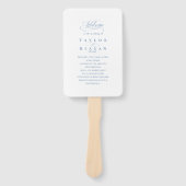 Op maat gemaakt zwart-wit huwelijksprogramma ID109 Handwaaier (Voorkant)