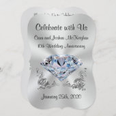 Op maat gemaakte 10e trouwverjaardagsuitnodiging kaart (Voorkant / Achterkant)