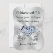 Op maat gemaakte 10e trouwverjaardagsuitnodiging kaart (Voorkant)