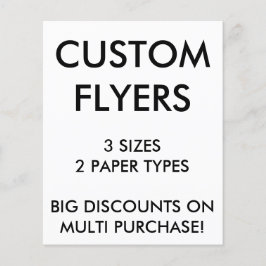 Op maat gemaakte 11,4x14,2 cm Flyers Leeg Sjabloon