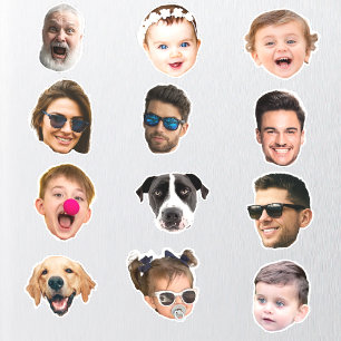 Op maat gemaakte 12 foto's gezichten Waterdichte v Sticker