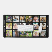 Op maat gemaakte 18 foto collage monogram geperson bureaumat (Keyboard & Muis)