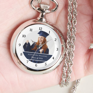Op maat gemaakte 2026 Foto Naam Afstudeerketting Z Horloge