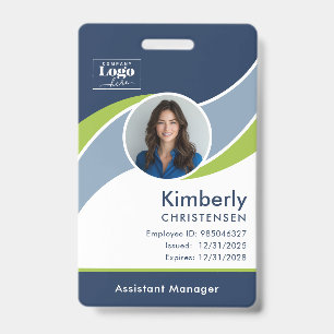 Op maat gemaakte 3-kleurige moderne personeelsiden badge