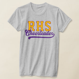 Op maat gemaakte 3-letter hoge school initialen ch t-shirt