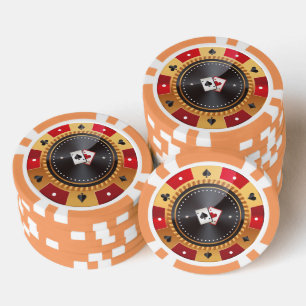 Op maat gemaakte 3D Kleurrijke Casino met Aas zing Poker Chips