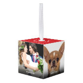 Op maat gemaakte 4 foto's Kerstmis decoratie (Achter hoekig)