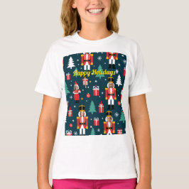 op maat gemaakte 4 gezichts foto Kerst notenkraker T-shirt
