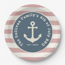 Op maat gemaakte 4 juli BBQ familie naam Nautilus