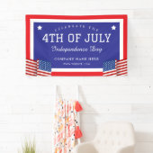 Op maat gemaakte 4 juli VS vlag thema bedrijf Spandoek (Insitu)