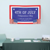 Op maat gemaakte 4 juli VS vlag thema bedrijf Spandoek (Beurs)