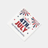 Op maat gemaakte 4 juli vuurwerk servetten (Hoek)