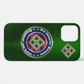 Op maat gemaakte 4e Infanteriedivisie Case-Mate iPhone Case (Achterkant (horizontaal))
