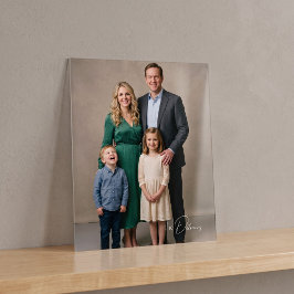Op maat gemaakte 8x10 frameloze acryl familieportr bord