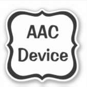 Op maat gemaakte AAC-label vinyl sticker (Voorkant)
