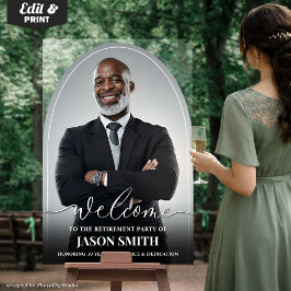 Op maat gemaakte acryl boog bord voor pensionering