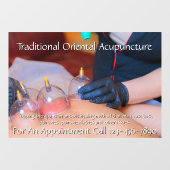 Op maat gemaakte acupunctuur cupping therapie bedr raamsticker (Vel)