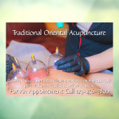 Op maat gemaakte acupunctuur cupping therapie bedr raamsticker (Vel 3)